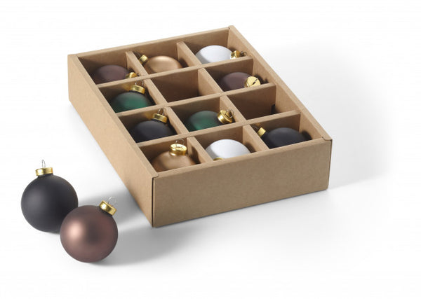 NORDKAP Weihnachtskugeln, 12er Set