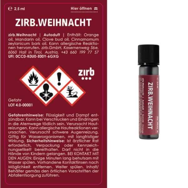 zirb.Weihnacht | Nachfüllung für zirb.Car