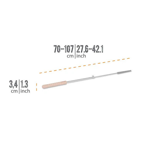 Stockbrot Spieß mit Gusseisenspitze