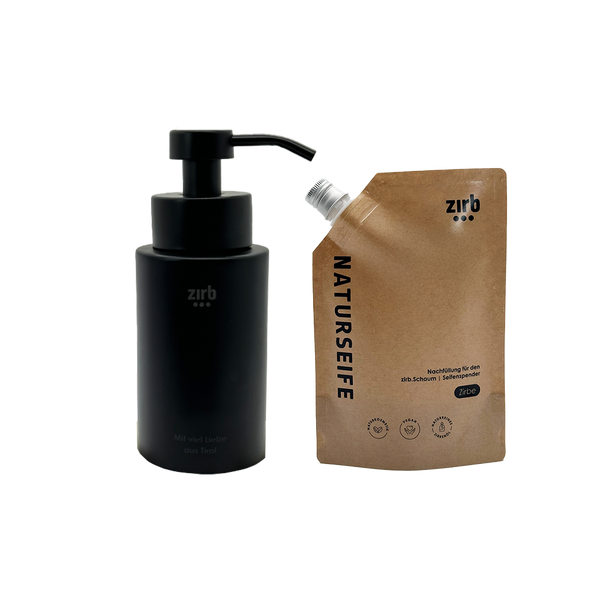 zirb.Seifenspender Set | inkl. 1x zirb.Naturseife
