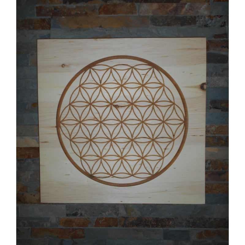 Zirben - Holzbild „Blume des Lebens“