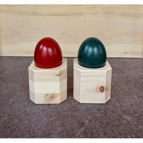 Zirbenholz-Eierbecher „achteckig“